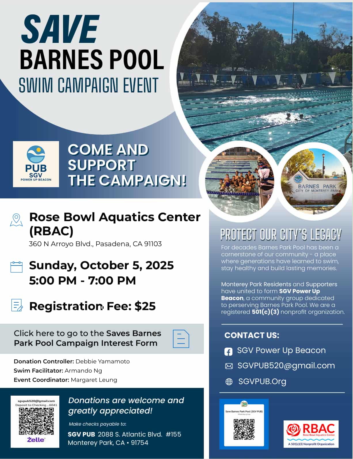 Flyer for upcoming community event